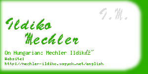 ildiko mechler business card